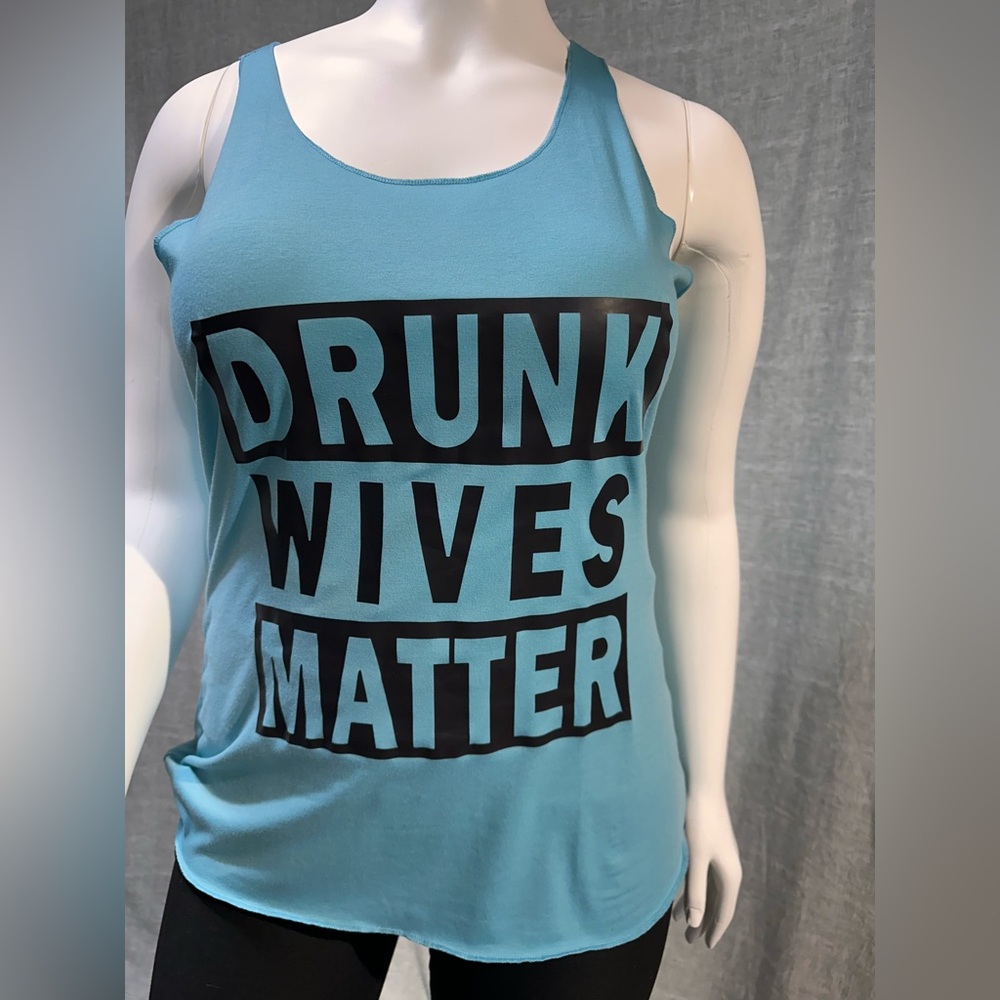 Blue Graphic Funny Tank Top
